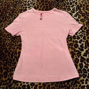 SKIMS Cotton Rib Short sleeve Tshirt in Bubblegum